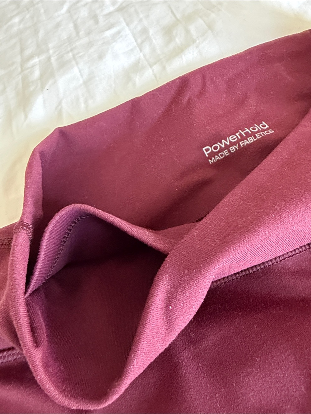 Fabletics Women's Burgundy Power Hold High-Waist Leggings - Picture 4 of 5